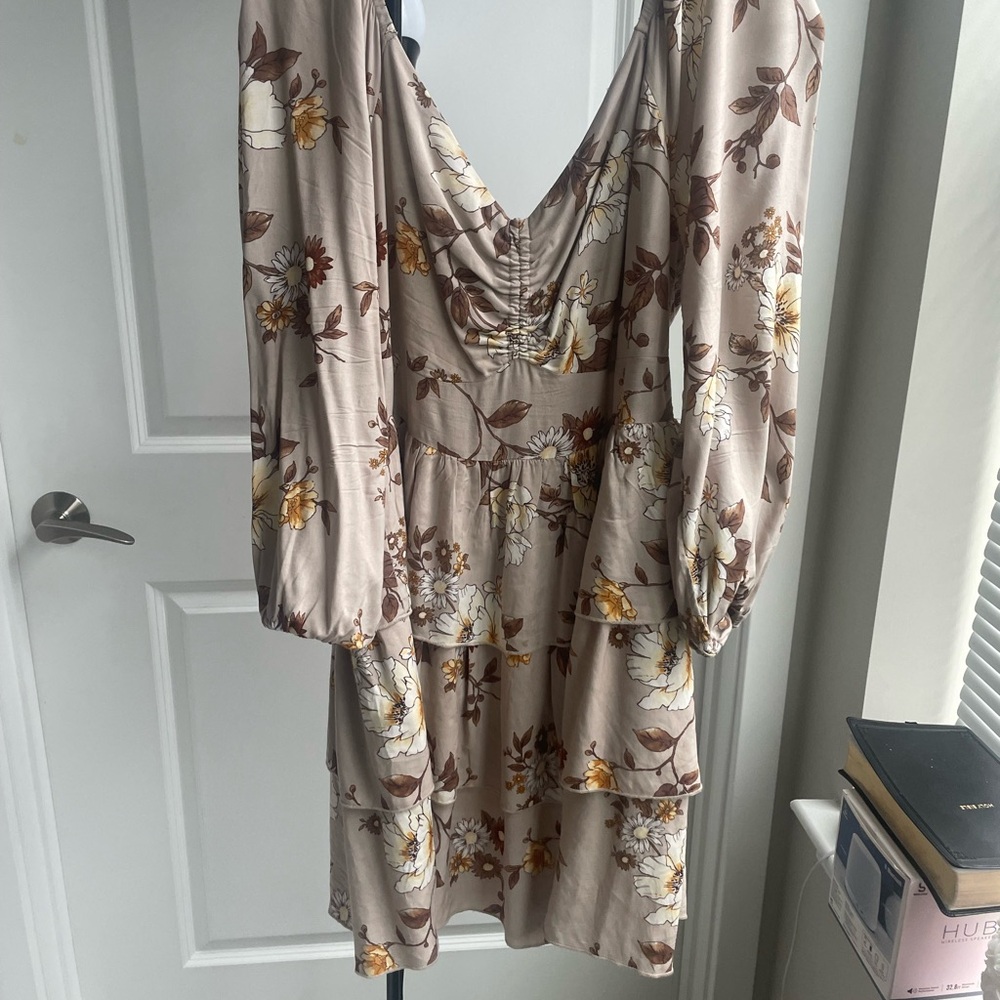 Floral Beige Dress